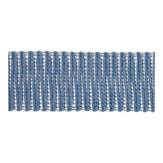 Sample - Schumacher Pierce Tape Indoor/Outdoor in Chambray For Sale