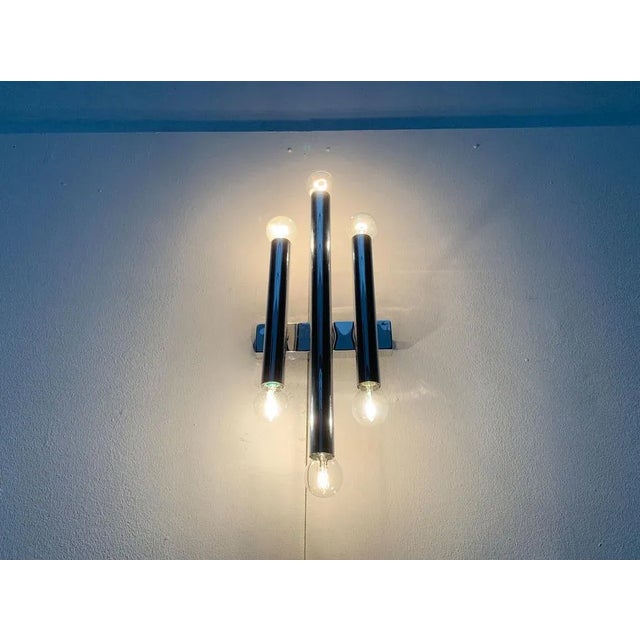 Mid-Century Space Age Chrome Wall Lamp For Sale - Image 6 of 18