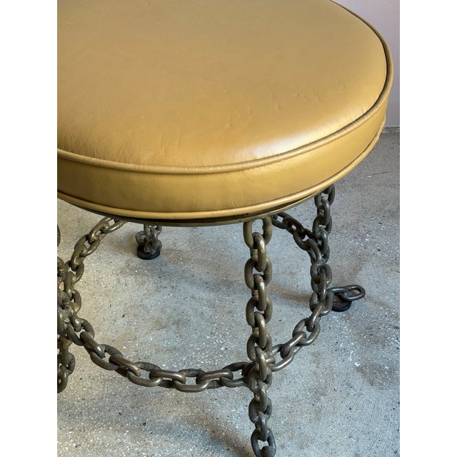 Chain-Link Swivel Stool in the Style of Franz West For Sale - Image 9 of 11