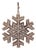 Wooden Snowflake Ornament Set of 6  5.5"H For Sale