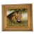 Vintage, Lion Painting Oil on Canvas by Lucre Chura For Sale