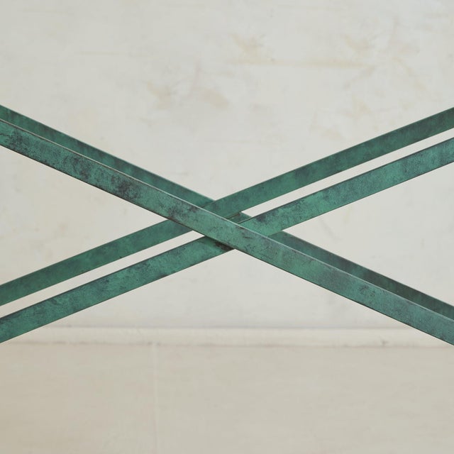 Vintage French Neoclassical Horse Motif Iron Console Table For Sale - Image 11 of 11