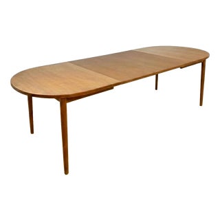 Vintage Danish Oval Table in Teak, 1950s For Sale