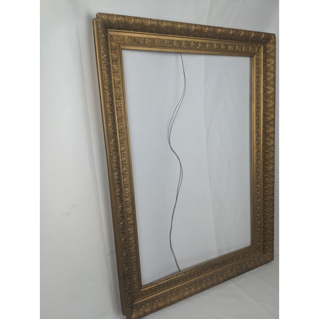 Early 20th Century Ornate Gilt Wood & Gesso Layered Picture Frame, C. 1900–1920 For Sale - Image 4 of 14