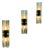 Triple Glass Wall Sconces in Thick Structural Glass from Gallotti & Radice, 1970s, Set of 3 For Sale
