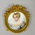 Hand-painted miniature portrait of a lady in Renaissance costume, likely Queen Marie de' Medici, signed Luc. Executed with...