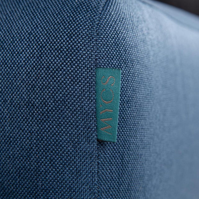 Tyme Fabric & Wood Corner Sofa in Blue from MYCS For Sale - Image 9 of 14