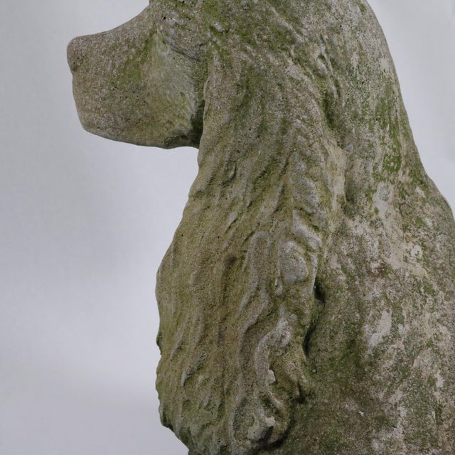 Sculpture Materials Late 20th Century Concrete Garden Cocker Spaniel Dog Statue For Sale - Image 7 of 11