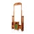 Liberty planter in painted beech wood, red Verona marble, and green cathedral glass; it has a brass handle, Vienna straw...