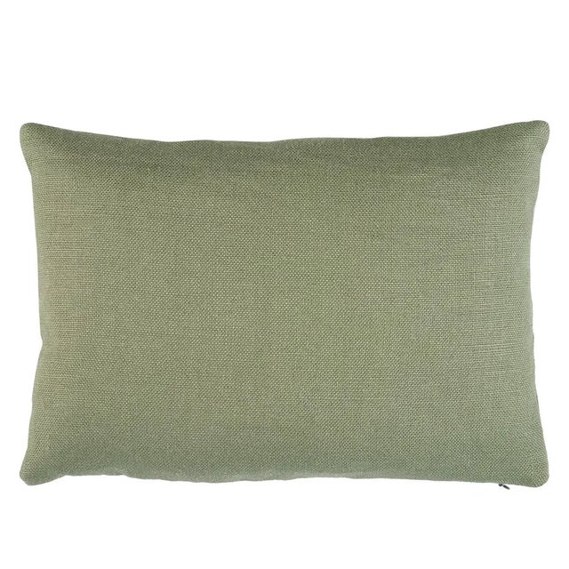 This pillow features Ashoka Tape with a knife edge finish. With a winding embroidered floral design accentuated by hand-...