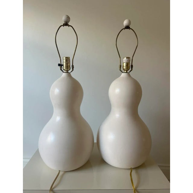 1980s Large 1980s Organic Shape Table Lamps - a Pair For Sale - Image 5 of 5