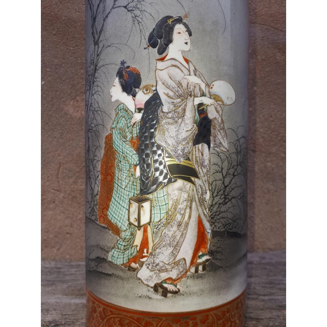Meiji Kutani Porcelain Vase, Japan, 1890s For Sale - Image 3 of 14
