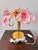 Vintage Pink Murano Glass Floral Table Lamp – Authentic Italian Curved Flower Desk Lamp With Brass Frame - a Pair For Sale - Image 13 of 18