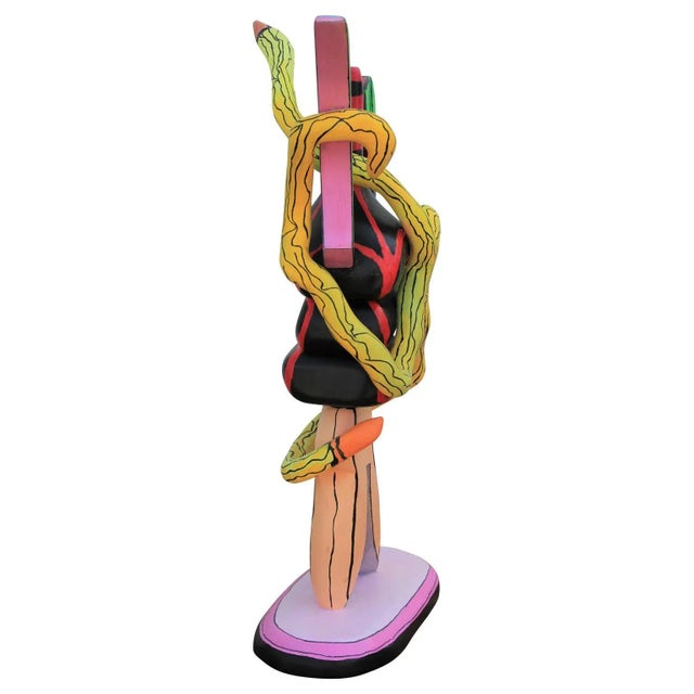 Ida Rittenberg Kohlmeyer Tall Wooden Colorful Maquette Sculpture 1991 For Sale - Image 4 of 9
