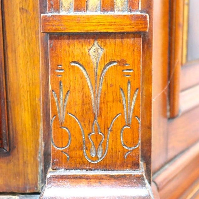 Late 19th Century Late 19th Century Renaissance Revival Ebonized Walnut Paneled Credenza With Marquetry & Inlay For Sale - Image 5 of 14