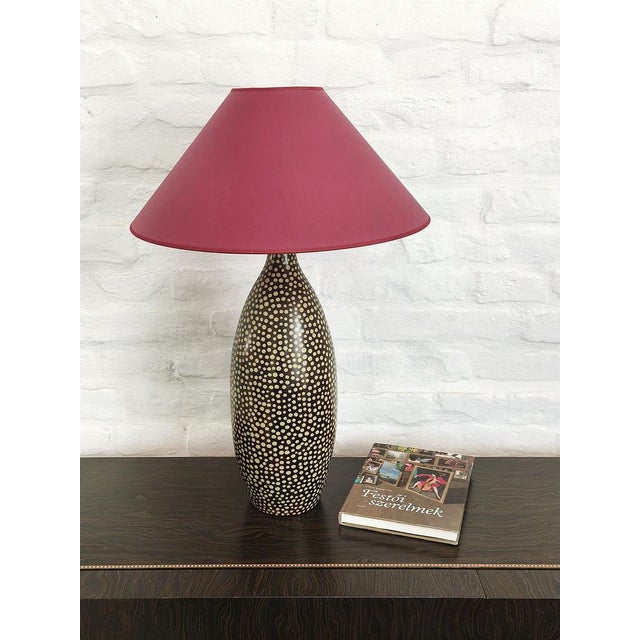 Chulucanas Handcrafted Ceramic Table Lamp, Peru, Dated 2005, 2000s For Sale - Image 11 of 12
