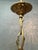 Art Deco Floral Glass and Brass Pendant Lamp For Sale - Image 3 of 8