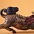 Metal Pair of Antique Gilt Bronze Qilin Statues, Mythical Beast Figures, 1kg Each For Sale - Image 7 of 8