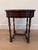 Wood Jonathan Charles Round Side Table Walnut Finish With Burl Veneers and Hand Cut Inlays For Sale - Image 7 of 9