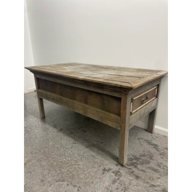 1800's Primitive Table With History as Wake Casket Table or Catafalque. This primitive table has a lot of wear. Old scuff...