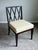 Transitional Late 20th Century Baker Furniture Upholstered Side Chair With Geometric Lattice Back For Sale - Image 3 of 6