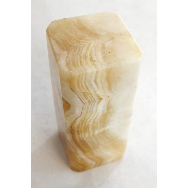 Square Vase with Beveled Edges in Onyx Stone, 1960s For Sale - Image 9 of 12