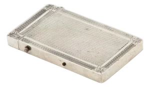 Rectangular Guilloche Silver Cardboard Box