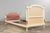 Mid-Century Louis XVI Twin Bed Frames, Pink Silk, Painted Wood, 1940 For Sale - Image 18 of 18