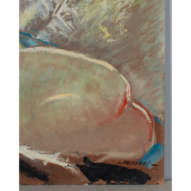 Mid 20th Century Robert Falcucci Female Nude Oil Painting For Sale - Image 5 of 8