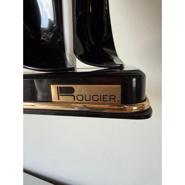 1970s Roger Rougier for Maison Rougier Sculptural Calla Lily Acrylic Table Lamp For Sale - Image 9 of 13