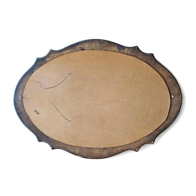 Vintage Oval Mirror, 1960s For Sale - Image 4 of 8