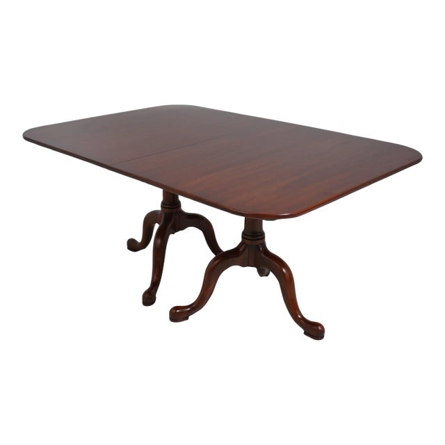 Henkel Harris Cherry Pedestal Dining Room Table For Sale