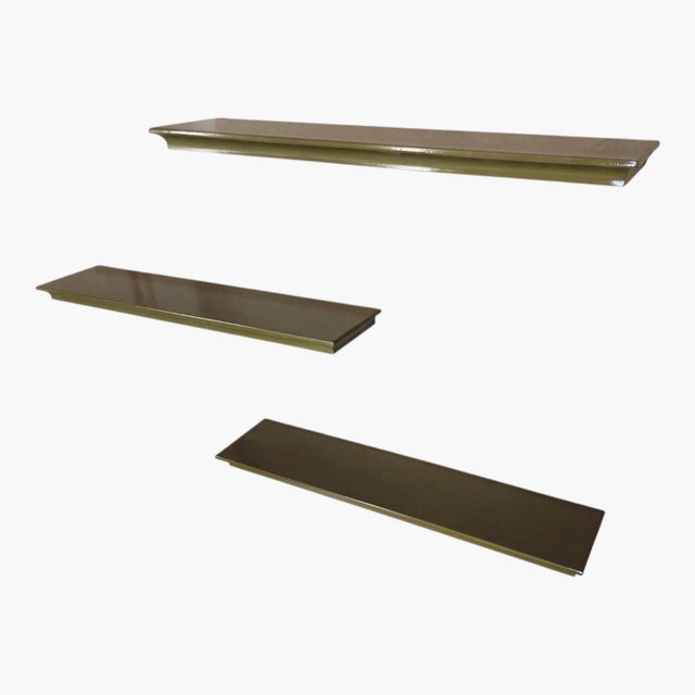 Moss Green Minimal Shelves For Sale - Image 4 of 4