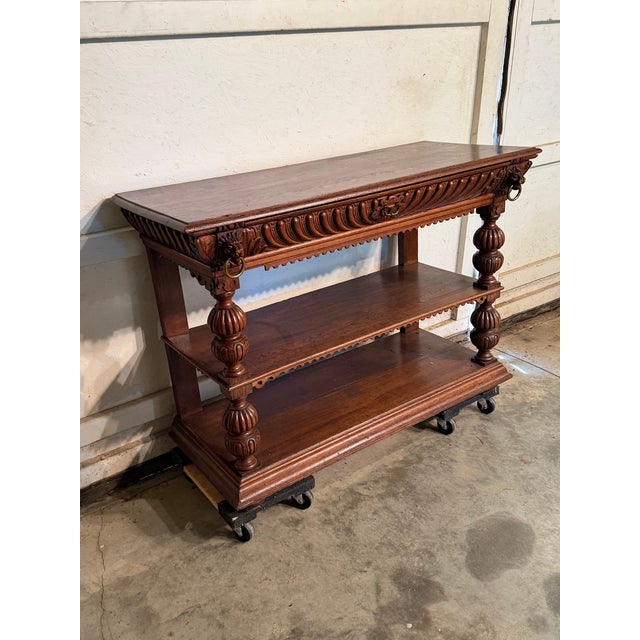 Antique 1860's Oak French Server For Sale In Nashville - Image 6 of 11
