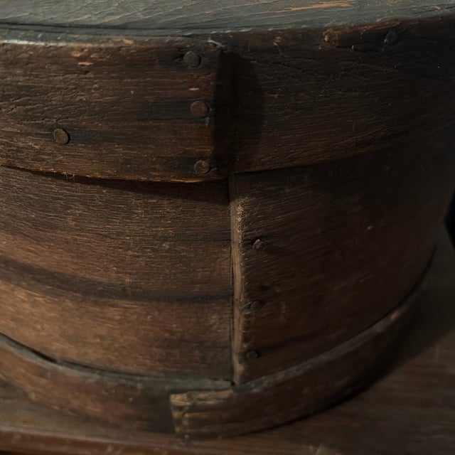 Extra Large Antique Cheese Box/Storage Box W/Lid For Sale - Image 4 of 10
