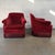 Mid-Century Modern Pair of Vintage Danish Modern Art Deco Style Burgundy Mohair Velvet Club Chairs, 1940's For Sale - Image 3 of 7