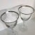 Vintage Double Line Platinum Rim Crystal Wine Glasses - a Pair For Sale - Image 9 of 13