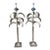 1970s Chapman Metal Palm Tree Hollywood Regency Style Table Lamps - A Pair For Sale