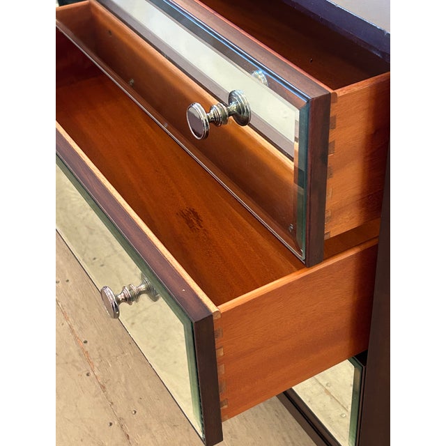 Ethan Allen Mahogany & Mirrored Dresser Nightstands For Sale - Image 12 of 12