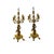 Mid 20th Century Mid 20th Century Candelabra Pair Brass 4 Arms With Cherub Angel Figures Vintage French Decor For Sale - Image 5 of 9
