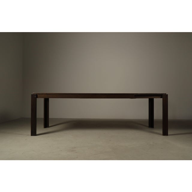 Brutalist Extendable Oak Dining Table by Azs Meubelen, Netherlands, 1970s For Sale - Image 3 of 16