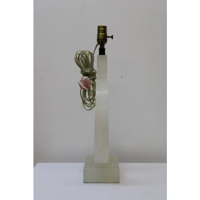 Pair of Circular Alabaster Table Lamps For Sale - Image 4 of 5