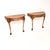 A stunning pair of antique burr walnut console tables in the Queen Anne style. They were made in England, they date from...