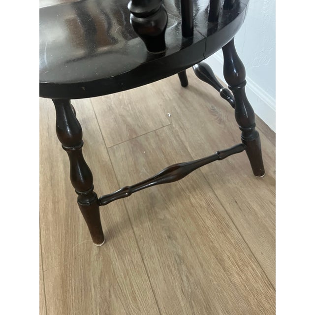 Farmhouse 19th Century Wood Spindle Sac Back Windsor Farmhouse Armchair For Sale - Image 3 of 12