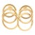 Late 20th Century Pair of 14k Gold Interlocking Circle Earrings For Sale