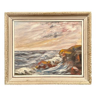 Holger Almquist, Sea, 1950s, Oil on Canvas, Framed For Sale