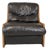 Brutalist Leather Armchair, 1960s-1970s For Sale