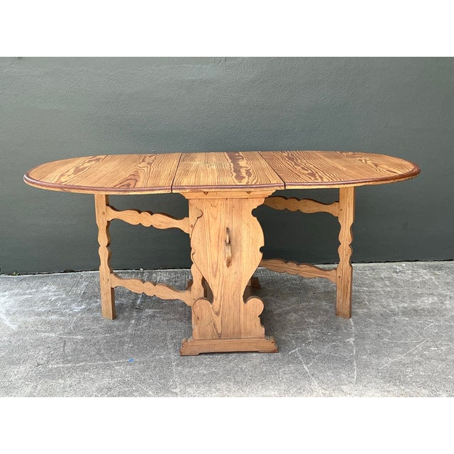 Vintage Drop Leaf Dining Table For Sale In West Palm - Image 6 of 12