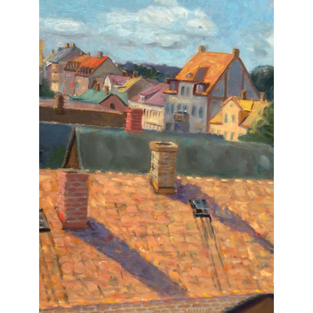 Wilhelm Matton, Cityscape, 1947, Oil on Panel, Framed For Sale - Image 6 of 18