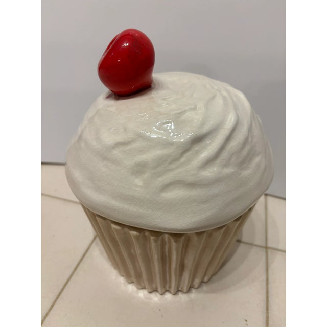 Mid-Century Modern Giant Cupcake Cookie Jar, Mid-Century For Sale - Image 3 of 6